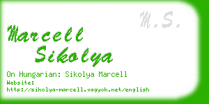 marcell sikolya business card